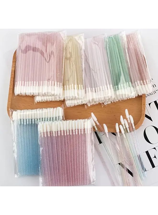 Disposable Lip Brush Set 10pcs Random Color Nylon Bristle Portable Lip Gloss Applicator - Image 2